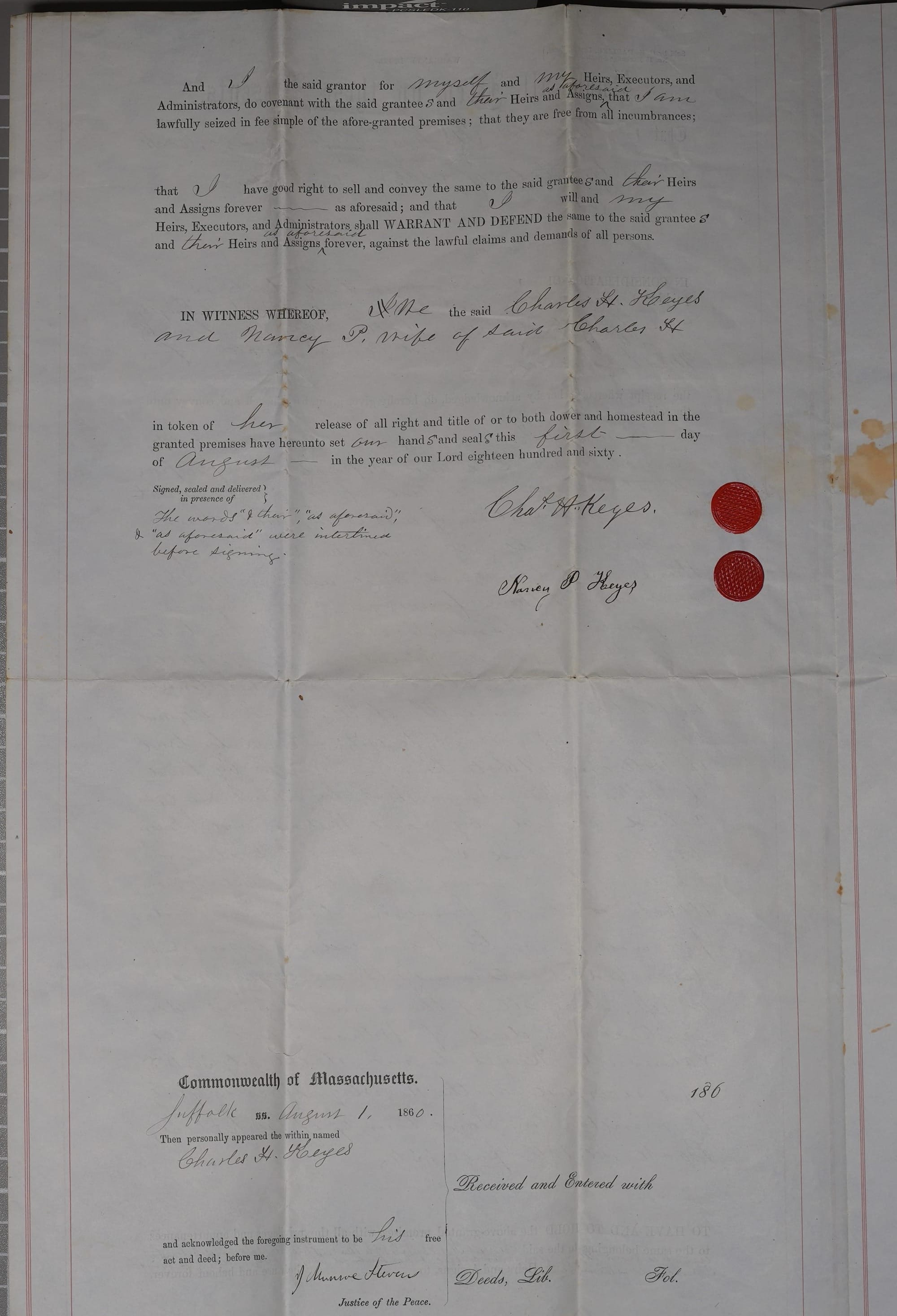Deed 1855