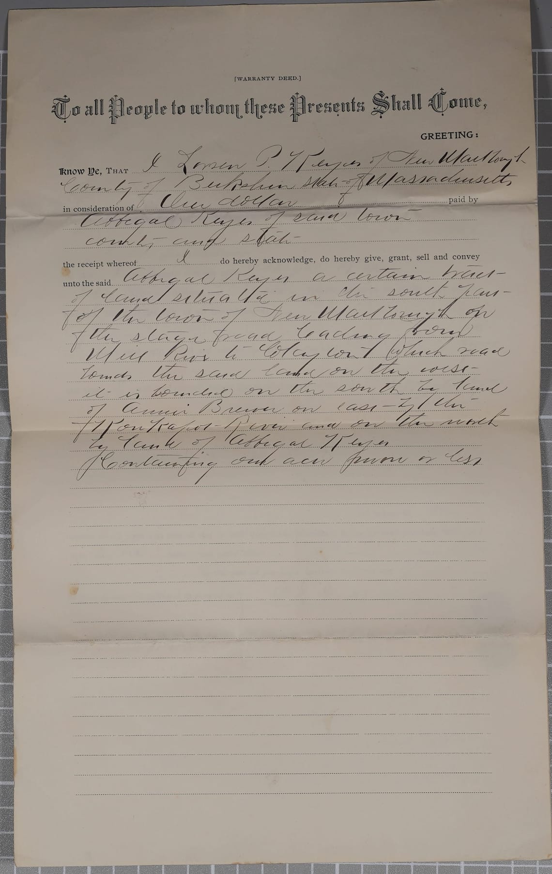 Abigail Keyes Deed